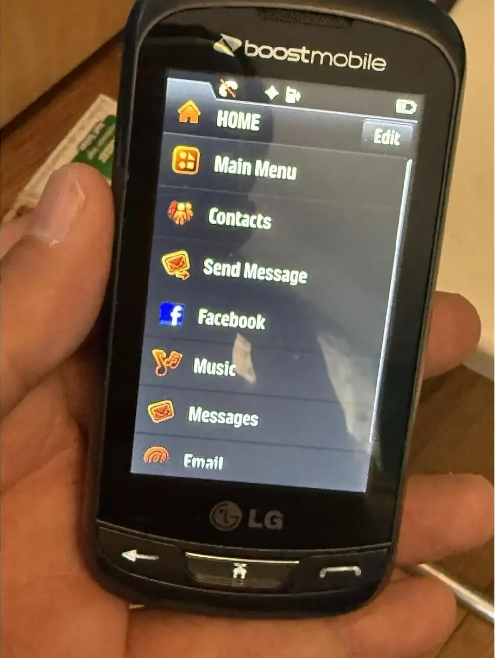 LG Rumor Reflex LN272 - Gray ( Boost Mobile ) Cellular Phone , Working